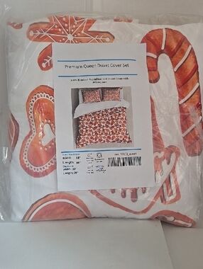Holiday - Ambesonne Brand Queen Gingerbread Duvet Cover Set